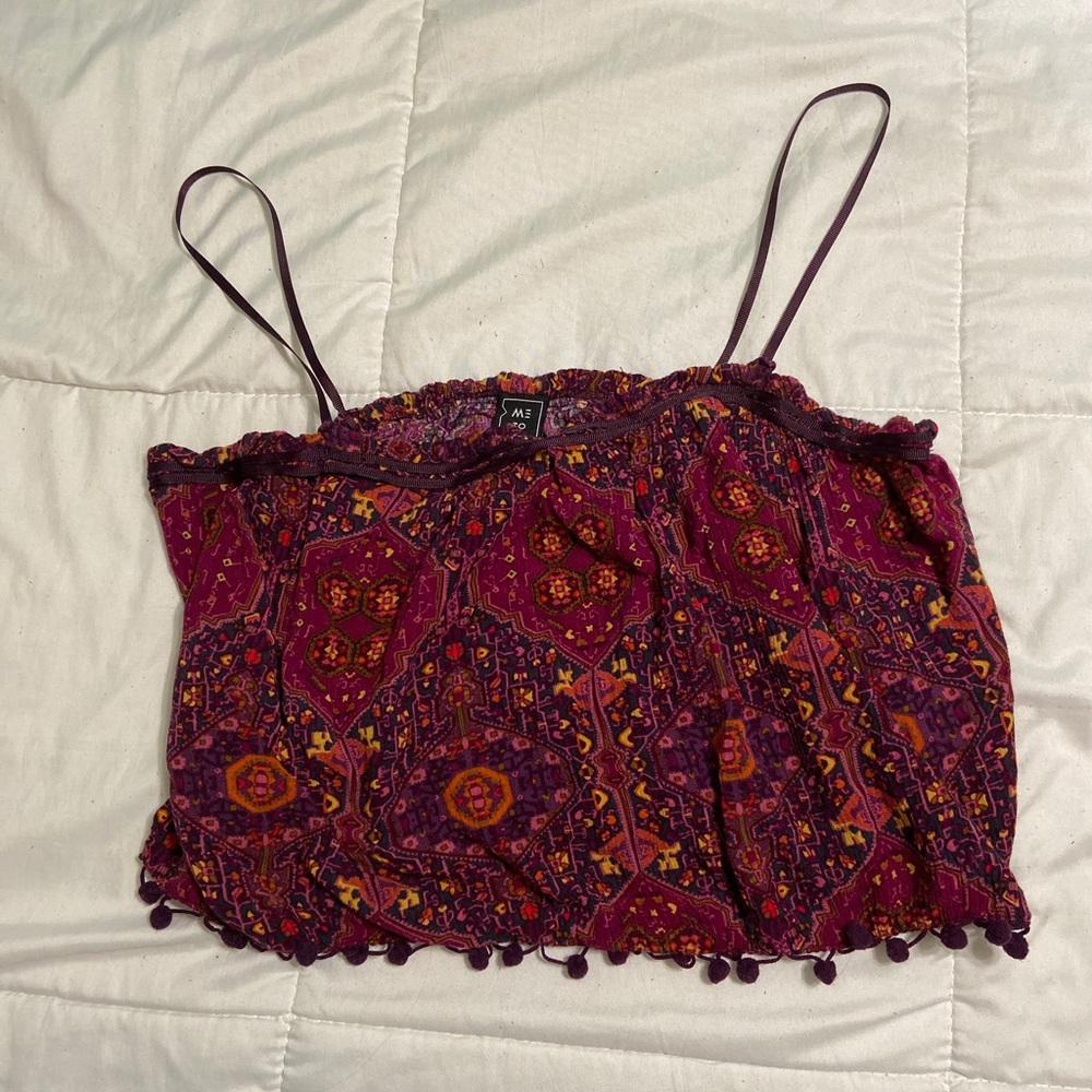 Maroon Pacsun crop Shirt